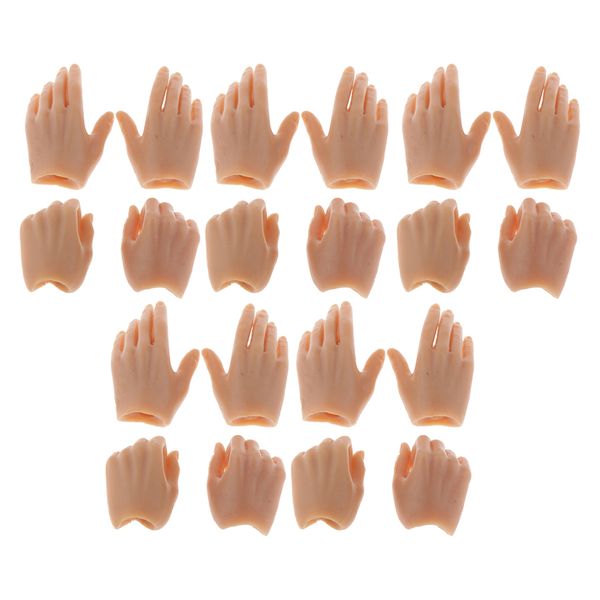 10 pairs 1:6 female movable hands set for 12'' action figure body diy accs