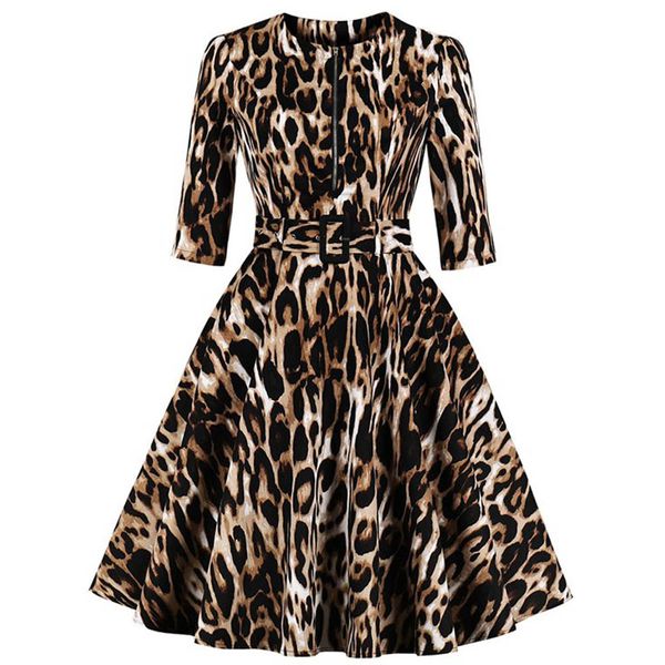 autumn women dress 2019 elegant woman half sleeve belt female 50s retro vintage casual party tunic robe leopard print dress, Black;gray
autumn women dress 2019 elegant woman half sleeve belt female 50s retro vintage casual party tunic robe leopard print dress, Black;gray