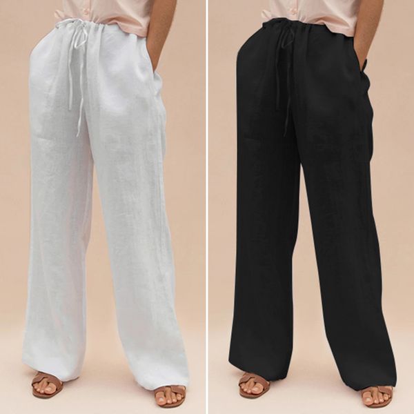 5xl women casual loose wide leg pants 2020 celmia fashion trouser solid long palazzo pockets drawstring vintage pantalon femme 7, Black;white
5xl women casual loose wide leg pants 2020 celmia fashion trouser solid long palazzo pockets drawstring vintage pantalon femme 7, Black;white
