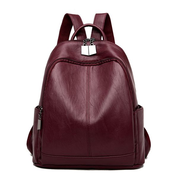 simple solid leather backpack fashion women backpack female casual travel shoulder bag schoolbag for girls mochila
simple solid leather backpack fashion women backpack female casual travel shoulder bag schoolbag for girls mochila
