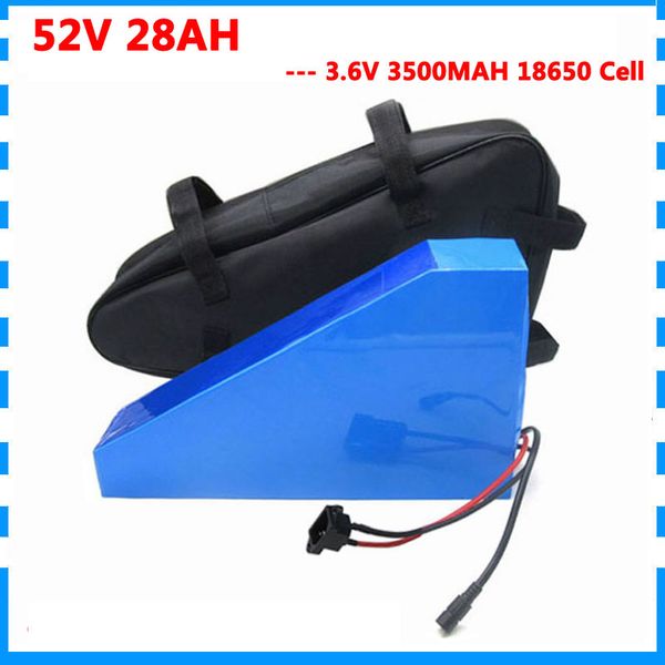 customs duty 2000w 52v 28ah triangle battery 51.8v lithium ion battery pack 52 v batteries use samsung 3500mah cell 50a bms
customs duty 2000w 52v 28ah triangle battery 51.8v lithium ion battery pack 52 v batteries use samsung 3500mah cell 50a bms
