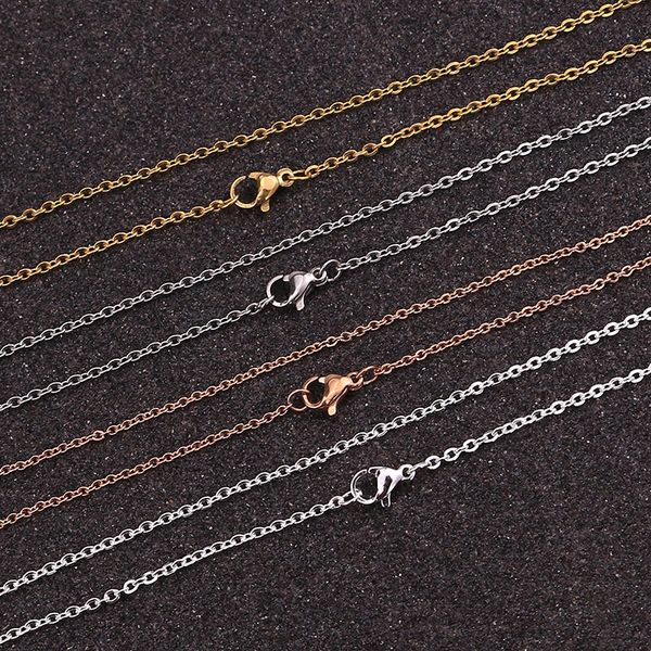 10pcs/lot stainless steel link black rose gold/gold/steel chains necklaces diy jewelry cuban chains suit wholesale bulk sale, Silver
10pcs/lot stainless steel link black rose gold/gold/steel chains necklaces diy jewelry cuban chains suit wholesale bulk sale, Silver