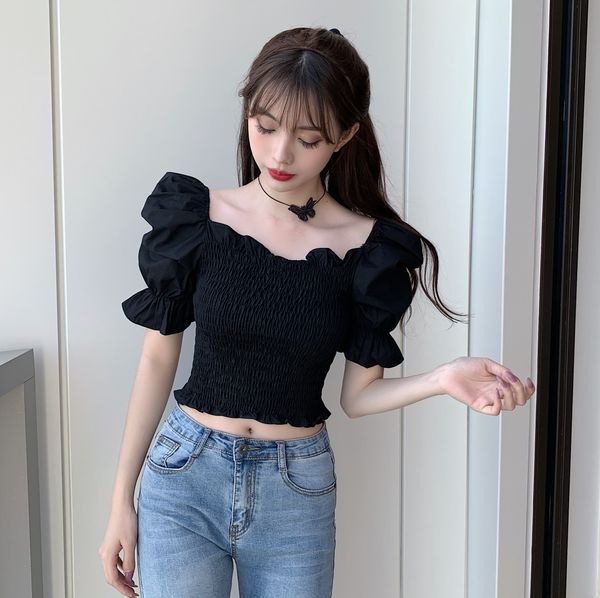 women dreses2020 summer new fashion korean-style off-shoulder puff sleeve short shirt all-match short-sleeved t-shirt womens fashion, White
women dreses2020 summer new fashion korean-style off-shoulder puff sleeve short shirt all-match short-sleeved t-shirt womens fashion, White