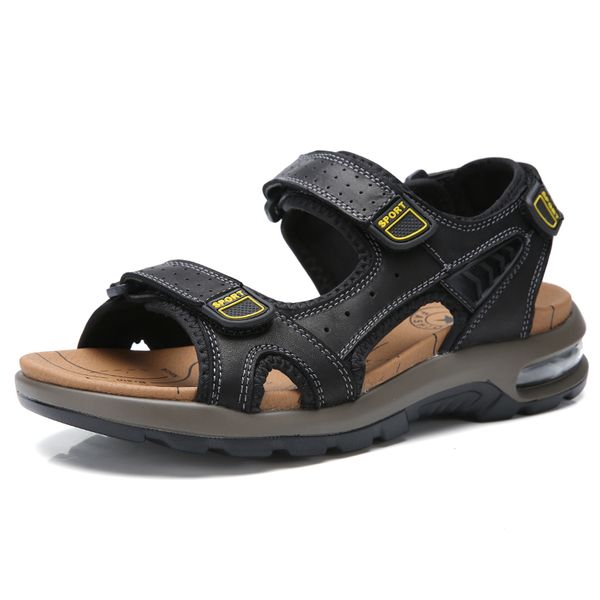 big size summer shoes for men casual sandals slow cow leather sandals outdoors platform beach sandali zapatos de hombre, Black
big size summer shoes for men casual sandals slow cow leather sandals outdoors platform beach sandali zapatos de hombre, Black