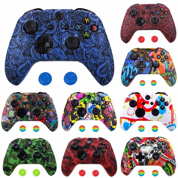 eqguf camouflage silicone case skin protector & thumb stick grip caps for xbox one controller joystick protective green black cover
eqguf camouflage silicone case skin protector & thumb stick grip caps for xbox one controller joystick protective green black cover
