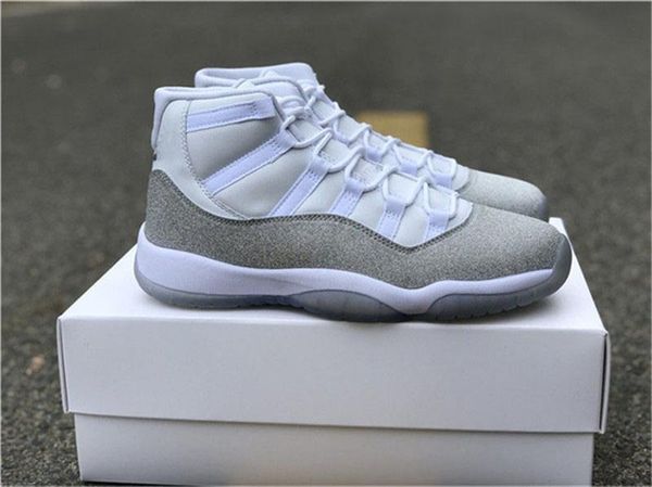 2019 air authentic 11 white metallic silver wmns mens basketball shoes retro vast grey 11s ar0715-100 real carbon fiber sneakers with box, White;red
2019 air authentic 11 white metallic silver wmns mens basketball shoes retro vast grey 11s ar0715-100 real carbon fiber sneakers with box, White;red