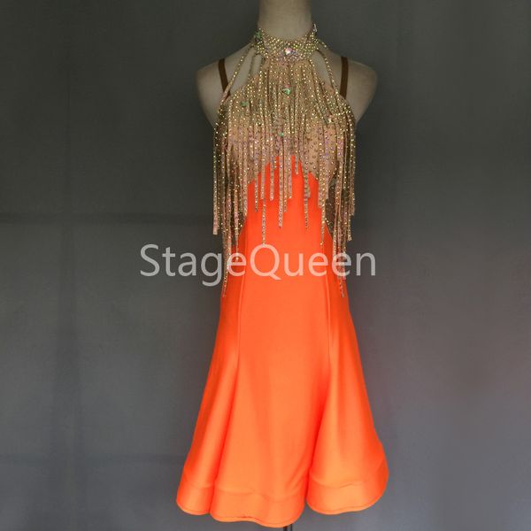 orange fringed women latin dance dress sparkly rhinestones competition performance clothing female rumba salsa dresses, Black;red
orange fringed women latin dance dress sparkly rhinestones competition performance clothing female rumba salsa dresses, Black;red