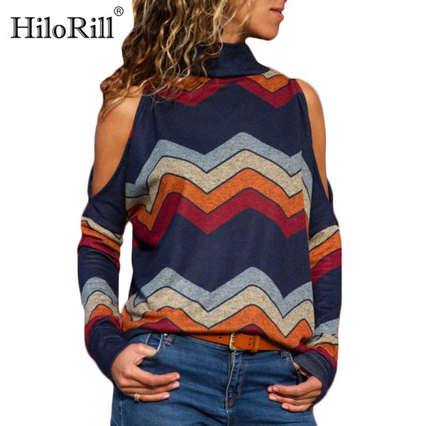 2019 autumn women sweater cold shoulder turtleneck pullover sweater striped print loose casual sweaters ladies jumpers, White;black
2019 autumn women sweater cold shoulder turtleneck pullover sweater striped print loose casual sweaters ladies jumpers, White;black