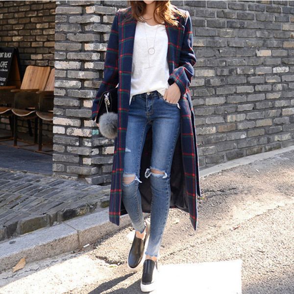 han edition suit collar long autumn belted waist coat whom over-the-knee vented cloth coat dust big yards, Black
han edition suit collar long autumn belted waist coat whom over-the-knee vented cloth coat dust big yards, Black