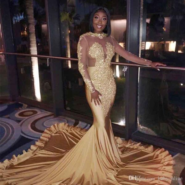 gold champagne mermaid prom dresses vintage long sleeve high neck beads appliques long vestidos prom evening gowns plus size, Black
gold champagne mermaid prom dresses vintage long sleeve high neck beads appliques long vestidos prom evening gowns plus size, Black