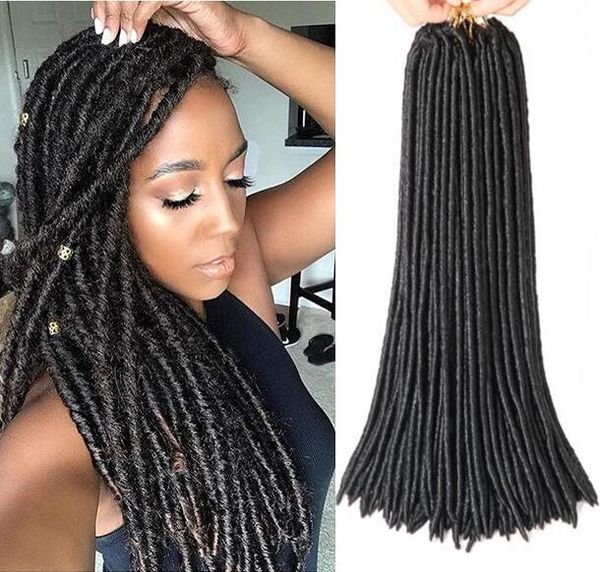 6 packs 12a black full head dreadlocks synthetic hair extensions crochet braids soft faux locks synthetic braiding hair express shiping
6 packs 12a black full head dreadlocks synthetic hair extensions crochet braids soft faux locks synthetic braiding hair express shiping