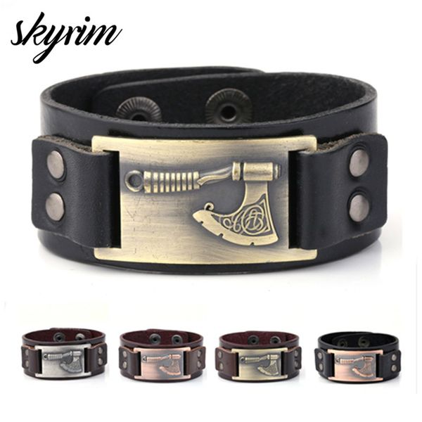skyrim slavic perun axe metal crafts connector charms men leather bracelet amulet opal viking jewelry wrap wristband bangle, Black
skyrim slavic perun axe metal crafts connector charms men leather bracelet amulet opal viking jewelry wrap wristband bangle, Black