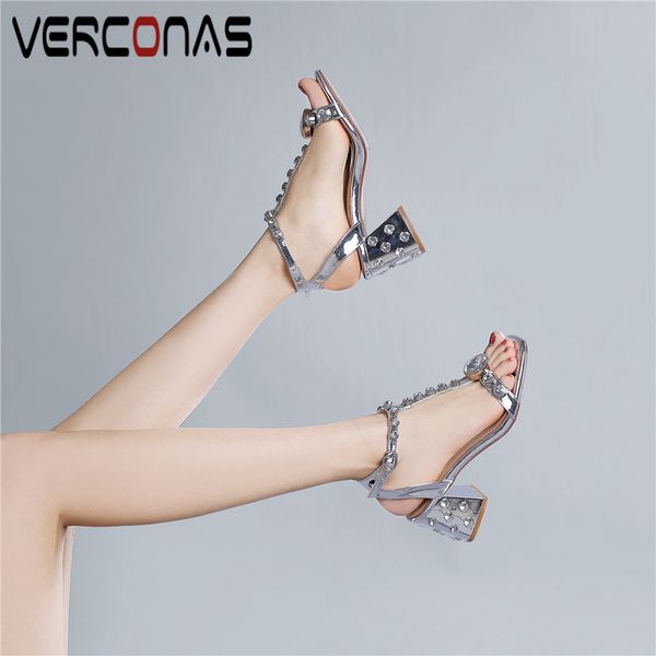 verconas woman pumps classic design woman sandals patent leather summer crystal decoration square toe square heels shoes, Black
verconas woman pumps classic design woman sandals patent leather summer crystal decoration square toe square heels shoes, Black