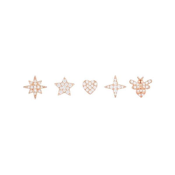 brand new fashion s925 sterling silver mini cute star heart bee stud earrings micro pave zircon personality monaco earrings, Golden;silver
brand new fashion s925 sterling silver mini cute star heart bee stud earrings micro pave zircon personality monaco earrings, Golden;silver