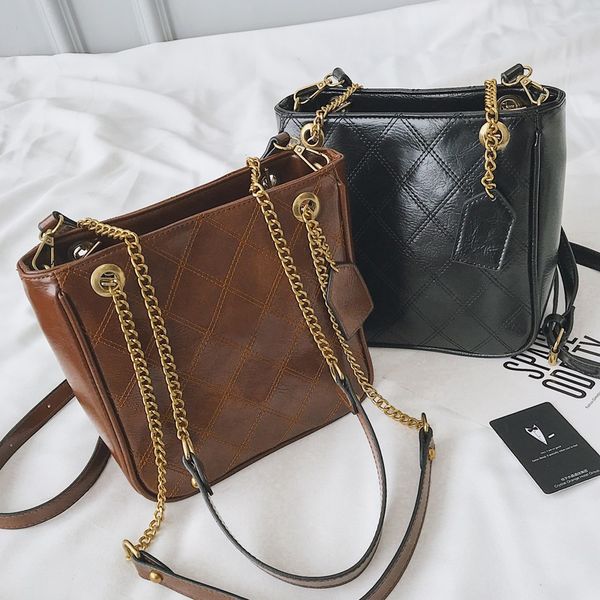 2019 fashion casual bag women bags girl small handbag lock catch pu soft cross body shoulder bags totes mini pure color a2044