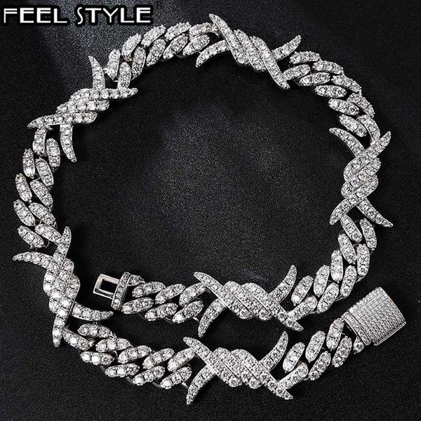 hip hop 19mm heavy rock thorns box buckle cuban iced out bling cz cubic zirconia necklaces chains for men jewelry, Silver
hip hop 19mm heavy rock thorns box buckle cuban iced out bling cz cubic zirconia necklaces chains for men jewelry, Silver
