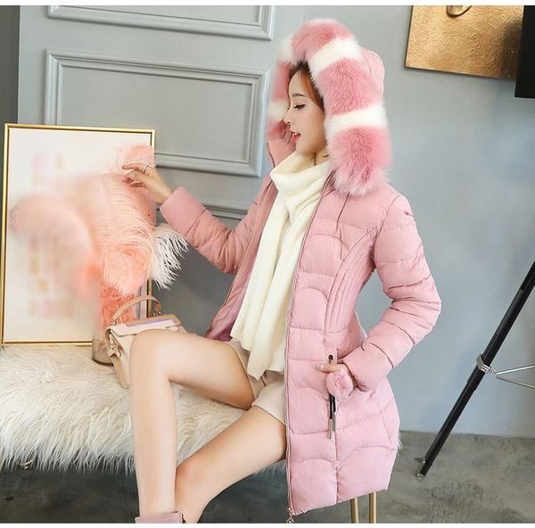 fashion women 2019 autumn and winter coat new slim large fur collar long parka hood jacket, Black
fashion women 2019 autumn and winter coat new slim large fur collar long parka hood jacket, Black
