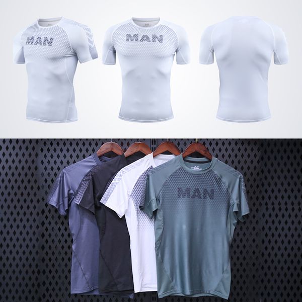 men gym tshirts printed tights training shirts quick dry sports men compression shorts sleeves running new tee, Black;blue
men gym tshirts printed tights training shirts quick dry sports men compression shorts sleeves running new tee, Black;blue