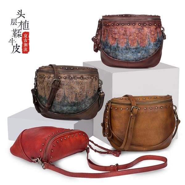 genuine leather female crossbody bag lady handmade national style natural skin women rivet shoulder messenger bags
genuine leather female crossbody bag lady handmade national style natural skin women rivet shoulder messenger bags