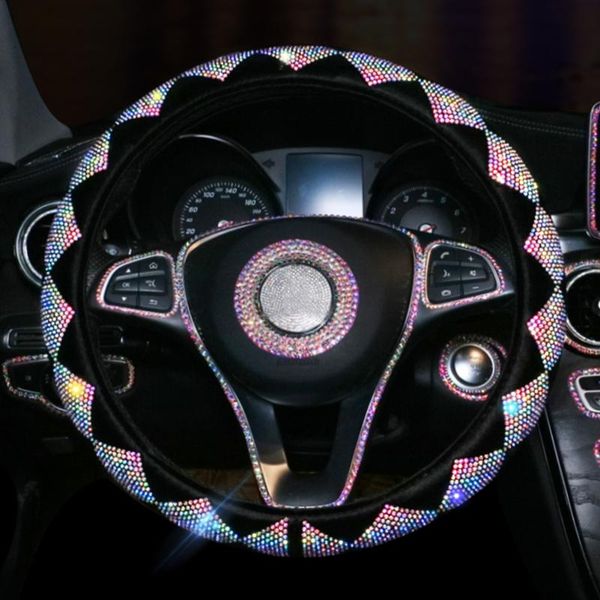 bling crystal steering wheel cover interior decoration car accessories diamond protective vehicle universal anti slip 15 inch
bling crystal steering wheel cover interior decoration car accessories diamond protective vehicle universal anti slip 15 inch