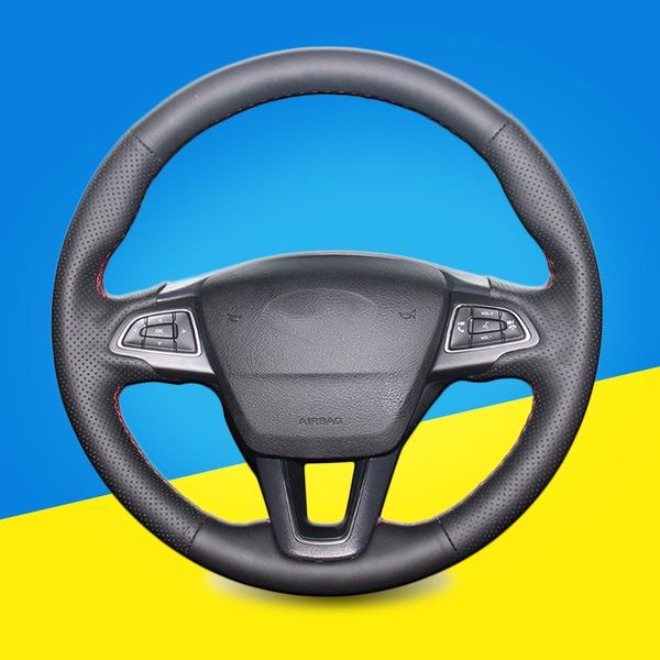 

auto braid on the steering wheel cover for focus 3 2015-2018 kuga 2016-2018 escape 2017 diy car steering wheel covers