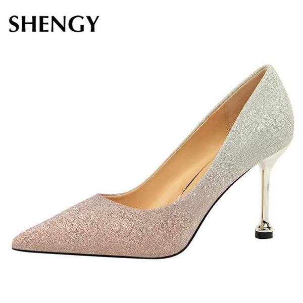 2020 casual gradient color bling thin high heels women shallow fashion high heels 8.5cm pumps party shoes, Black
2020 casual gradient color bling thin high heels women shallow fashion high heels 8.5cm pumps party shoes, Black