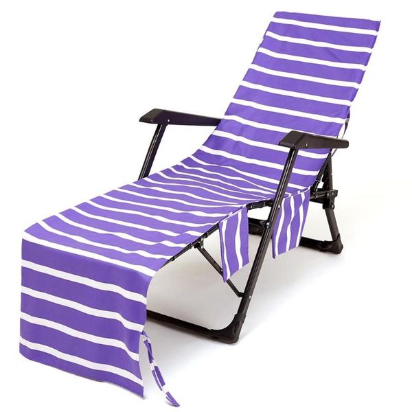 Beach Chair Cover Beach Lounge Chair Towel Cover Pool Printed Microfiber Simple Folding Fishing Drop