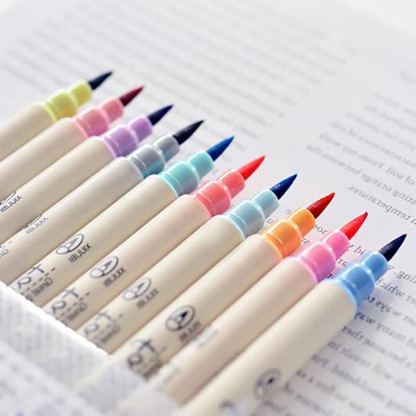 10pcs/lot futurecolor write brush pen colored marker pens set for calligraphy drawing gift korean stationery art supplies office, Black;red
10pcs/lot futurecolor write brush pen colored marker pens set for calligraphy drawing gift korean stationery art supplies office, Black;red