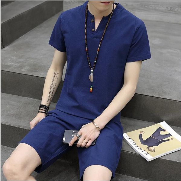 summer men linen shirt set youth short sleeve men's tees t-shirt men v-neck casual sports short sleeve + pants 2pcs large size m-5xl, White;black
summer men linen shirt set youth short sleeve men's tees t-shirt men v-neck casual sports short sleeve + pants 2pcs large size m-5xl, White;black
