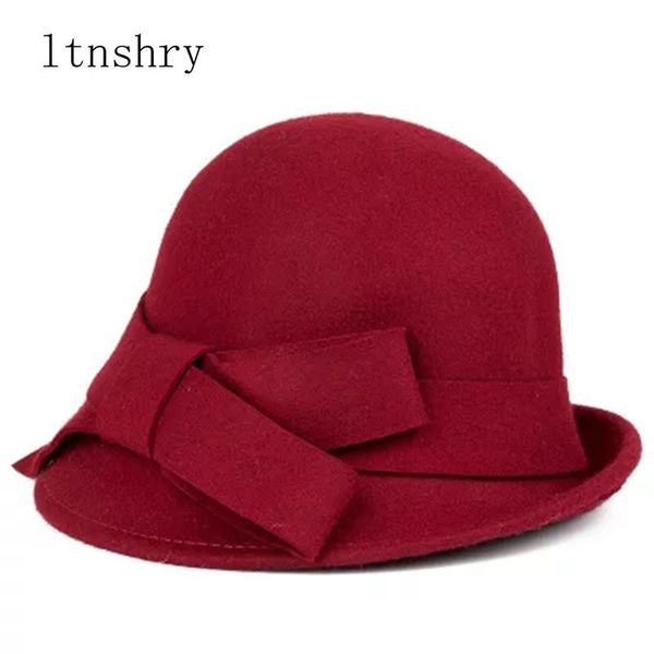 2019 new elegant wool fedora fashion style hat bucket cap women bow knot french wool cap autumn winter trilby bowler hats ellyd, White
2019 new elegant wool fedora fashion style hat bucket cap women bow knot french wool cap autumn winter trilby bowler hats ellyd, White