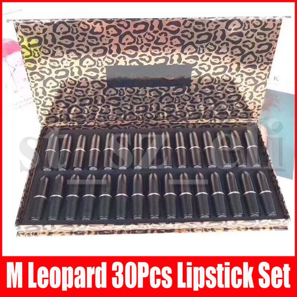 

M макияж Leopard коллекция матовые помады набор 30 цвета Luster ретро Frost губные помады 30pc