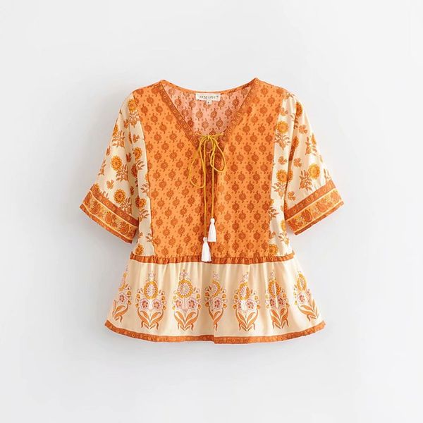 women popular new lj40-8796 european and american fashion orange sunflower short-sleeved shirt, White
women popular new lj40-8796 european and american fashion orange sunflower short-sleeved shirt, White