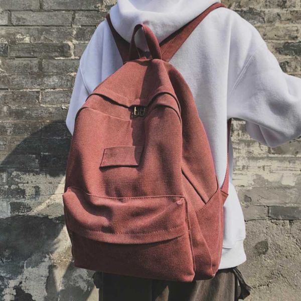 2020 new simple and stylish portable large capacity solid color cute student rucksack backpack
2020 new simple and stylish portable large capacity solid color cute student rucksack backpack