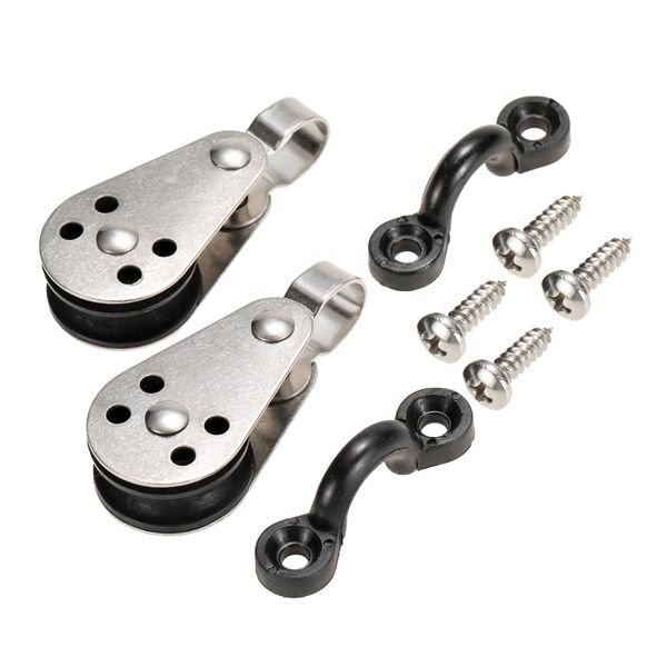 kayak canoe anchor trolley kit 2 stainless steel pulleys 2 nylon pad eyes with 4 stainless steel screws kayak accessories
kayak canoe anchor trolley kit 2 stainless steel pulleys 2 nylon pad eyes with 4 stainless steel screws kayak accessories
