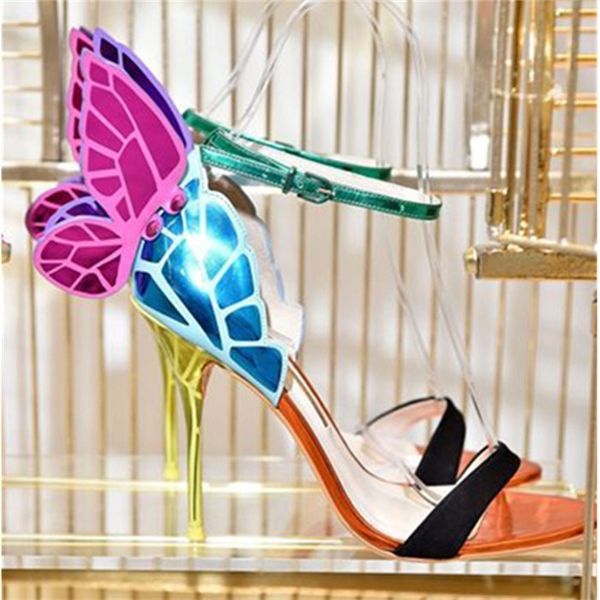 colorful woman shoes butterfly wings sandals thin high heels sandalial ankle-strap pumps party leisure shoes women zapatos mujer, Black
colorful woman shoes butterfly wings sandals thin high heels sandalial ankle-strap pumps party leisure shoes women zapatos mujer, Black