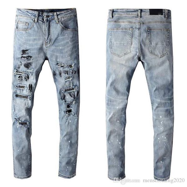 streetwear мужская конструктор джинсы рваные тощий проблемные разрушенный тонкий stretch байкер джинсы мужские штаны с дырками полная длина, Blue
streetwear мужская конструктор джинсы рваные тощий проблемные разрушенный тонкий stretch байкер джинсы мужские штаны с дырками полная длина, Blue