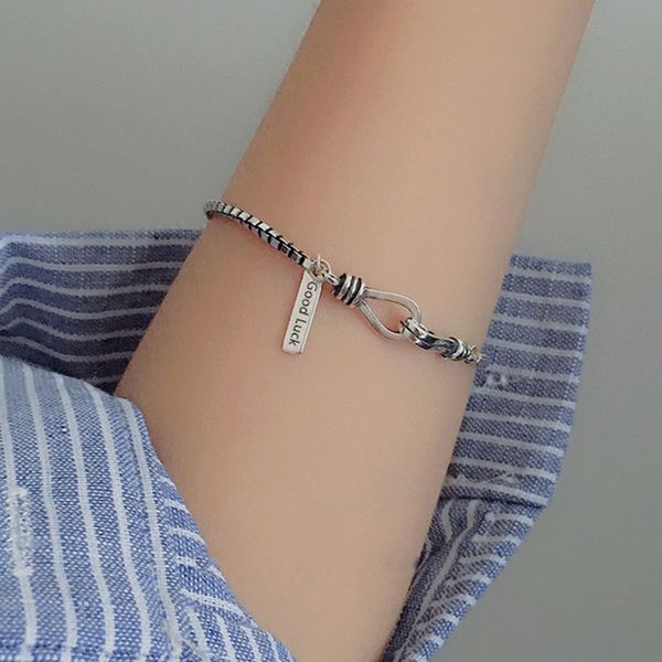 new vintage bracelet for women and men silver color personality cool bracelets korean girls gift fashion jewelry, Black
new vintage bracelet for women and men silver color personality cool bracelets korean girls gift fashion jewelry, Black