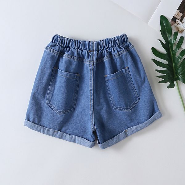 versatile summer new products casual retro elastic waist lettered lace-up web double white denim shorts women's, Blue
versatile summer new products casual retro elastic waist lettered lace-up web double white denim shorts women's, Blue