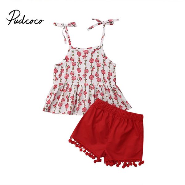 pudcoco us stock fashion toddler kids baby girls clothing set cotton printed sling t-shirt + red shorts outfits 2pcs set, White
pudcoco us stock fashion toddler kids baby girls clothing set cotton printed sling t-shirt + red shorts outfits 2pcs set, White