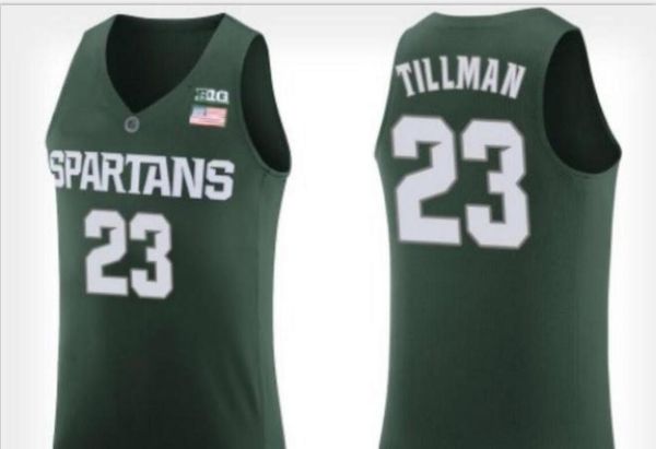 custom men youth women vintage michigan state spartans xavier tillman #23 basketball jersey size s-6xl or custom any name or number jersey, Black 
custom men youth women vintage michigan state spartans xavier tillman #23 basketball jersey size s-6xl or custom any name or number jersey, Black