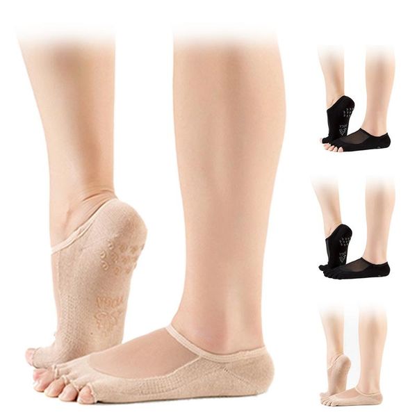 2019 new breathable non-skid women's yoga sports open toe er socks half socks forefoot padded cushion, Black
2019 new breathable non-skid women's yoga sports open toe er socks half socks forefoot padded cushion, Black