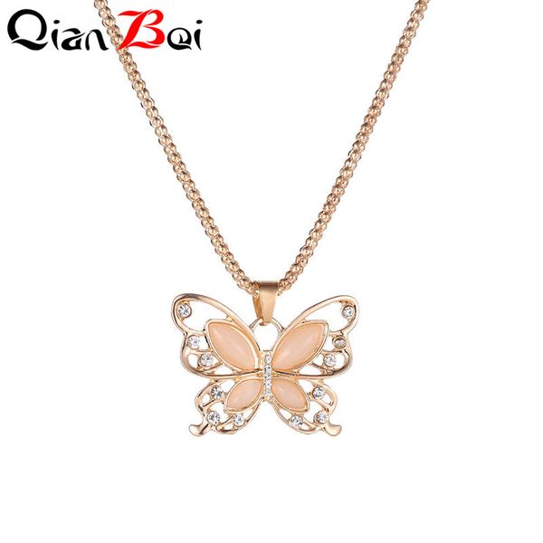 qianbei flawless women lady necklace choker rose gold opal butterfly pendant exquisite necklace sweater chain, Golden;silver
qianbei flawless women lady necklace choker rose gold opal butterfly pendant exquisite necklace sweater chain, Golden;silver