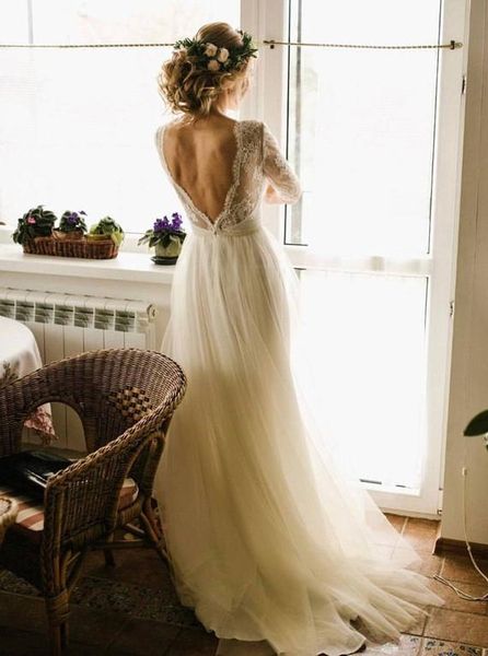 Vintage beach wedding dre e half leeve coop neck lace a line floor length backle boho bridal gown cu tom made
Vintage beach wedding dre e half leeve coop neck lace a line floor length backle boho bridal gown cu tom made