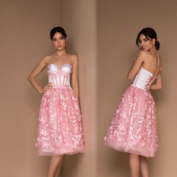 modest pink sliviamo a line prom dress halter sleeveless lace up lace applique hand made flower party dress knee length robes de soirée, Black
modest pink sliviamo a line prom dress halter sleeveless lace up lace applique hand made flower party dress knee length robes de soirée, Black