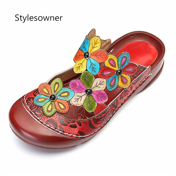 stylesowner 2019 summer bohemian beach woman sandals outside retro flower print flat casual sandals women genuine leather sandal, Black
stylesowner 2019 summer bohemian beach woman sandals outside retro flower print flat casual sandals women genuine leather sandal, Black
