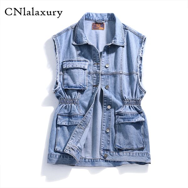 summer waist vintage jeans vest women sleeveless jacket pocket long denim coat plus size female outwear autumn jaqueta feminina, Black;white
summer waist vintage jeans vest women sleeveless jacket pocket long denim coat plus size female outwear autumn jaqueta feminina, Black;white