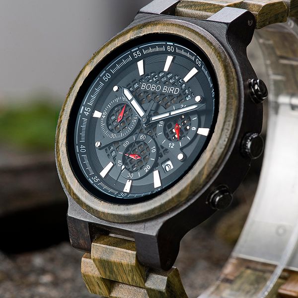 relogio masculino bobo bird wooden men watch quartz wristwatch green sandalwood timepieces chronograph erkek kol saati, Slivery;brown
relogio masculino bobo bird wooden men watch quartz wristwatch green sandalwood timepieces chronograph erkek kol saati, Slivery;brown