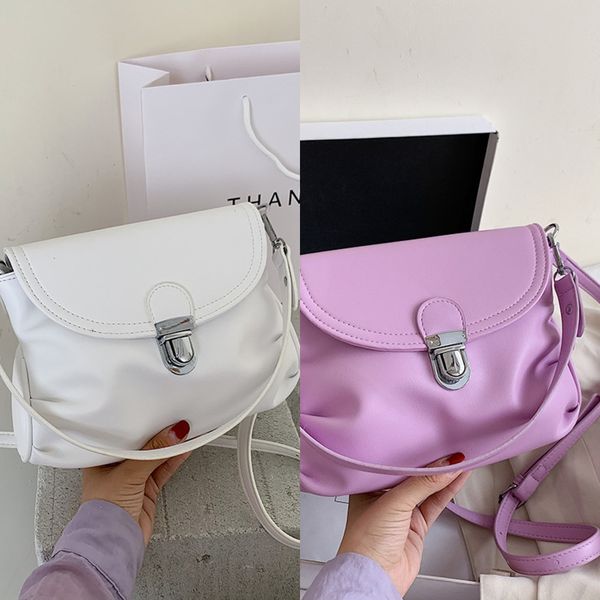 2020 simple lock button single shoulder women's wome 2020 single shoulder women's armpit bag armpit bag women, White
2020 simple lock button single shoulder women's wome 2020 single shoulder women's armpit bag armpit bag women, White