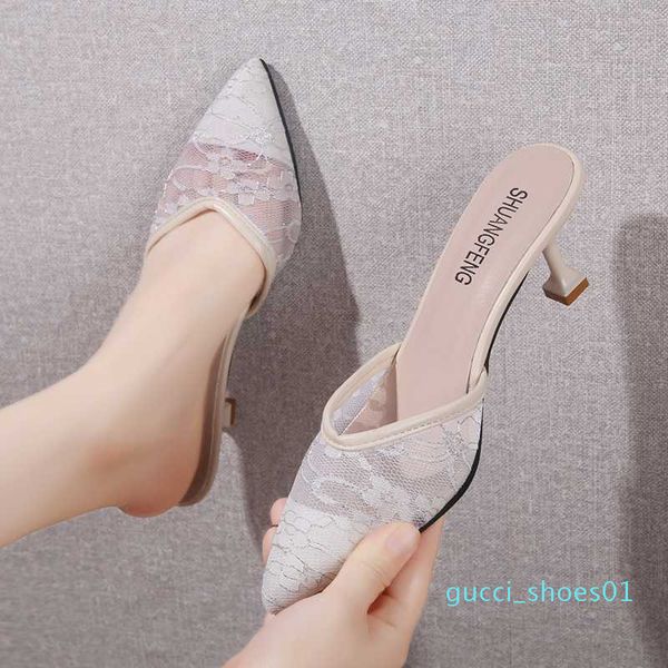 mesh high heels slippers women new summer shoes women fashion pointed toe casual slides black slip-on thin heels female shoes g01
mesh high heels slippers women new summer shoes women fashion pointed toe casual slides black slip-on thin heels female shoes g01