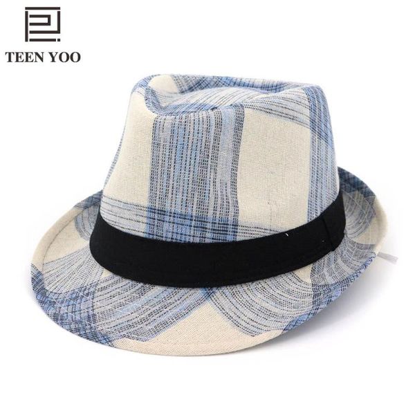 2019 fashionable women and mens formal hat polyester fiber plaid jazz ladies hats black caps outdoor sunshade, Blue;gray
2019 fashionable women and mens formal hat polyester fiber plaid jazz ladies hats black caps outdoor sunshade, Blue;gray